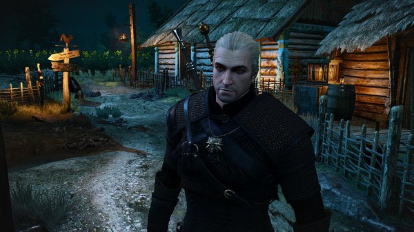Ночью в деревне.. Ведьмак III (сборка Торна)