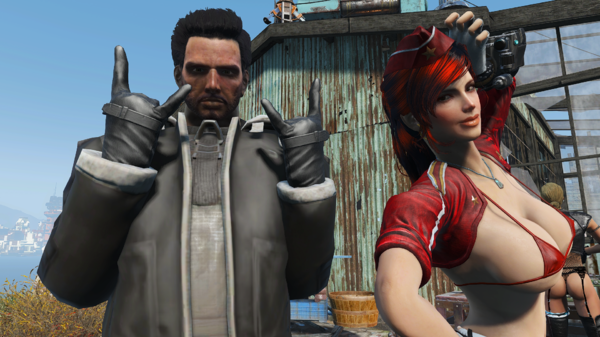 Паладин Данс без своей силовой брони и Алиса.