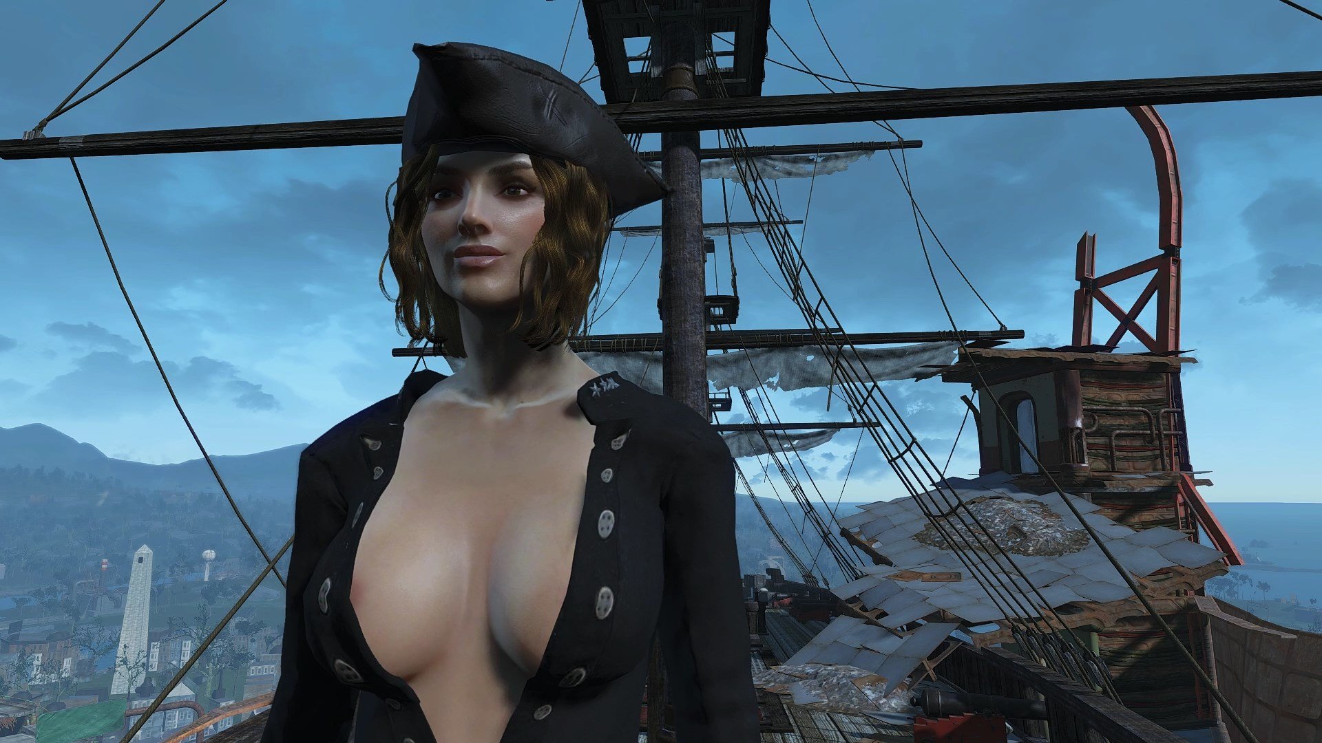 Женщина на корабле....