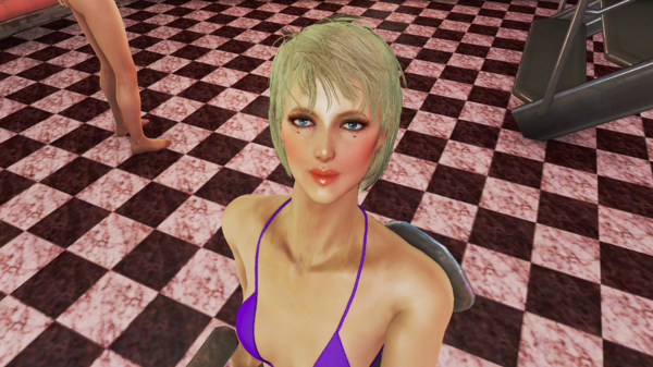 Милая и юная Стриптизёрша блондинка.