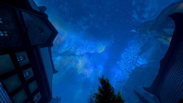 Ночное небо. Сольитьюд.. SkyrimSE (сборка 6.0)