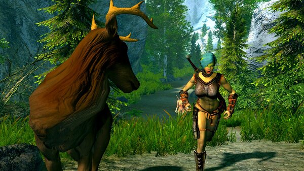 ТИФИ догоняет оленя.. SkyrimSE (сборка 6.0)