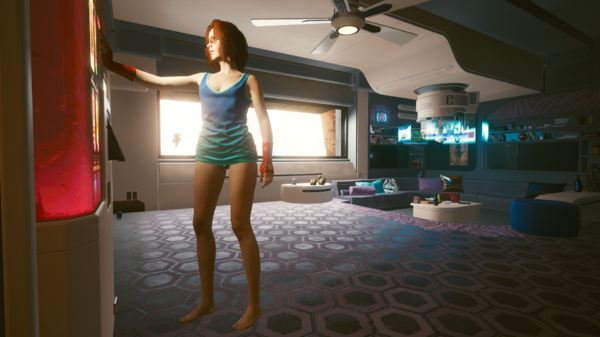 Ева:-"И автомат с холодной газировкой есть".