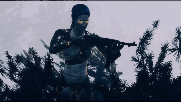 С МР-40, кажется )) Fallout-4 (Сборка 6.5)