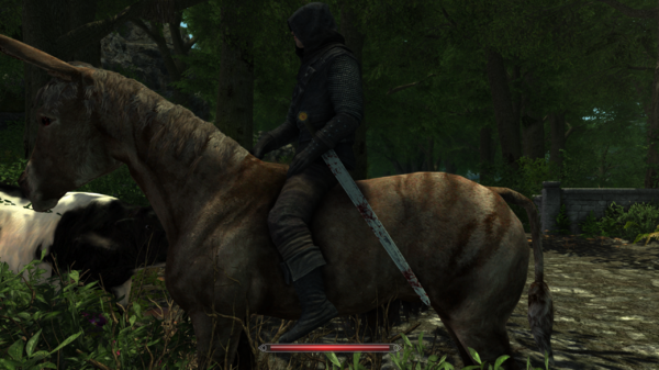 Бурёнка ласкает ослика за сосок... или чего у него там))