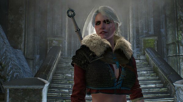 Цири перед вратами в Белый хлад.