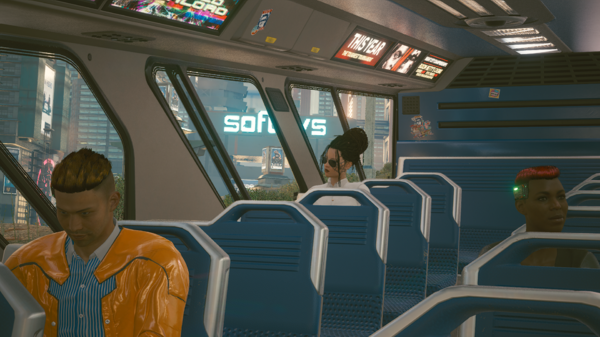 Джонни в теле Ви автобусе.