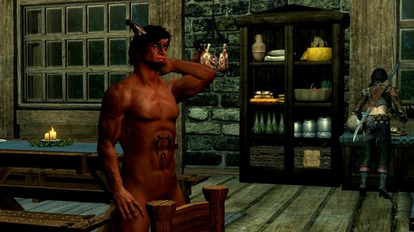 Нур и София у стола.. SkyrimSE (сборка 6.0)