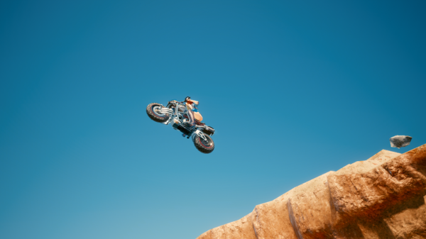 Рекордный прыжок с обрыва.