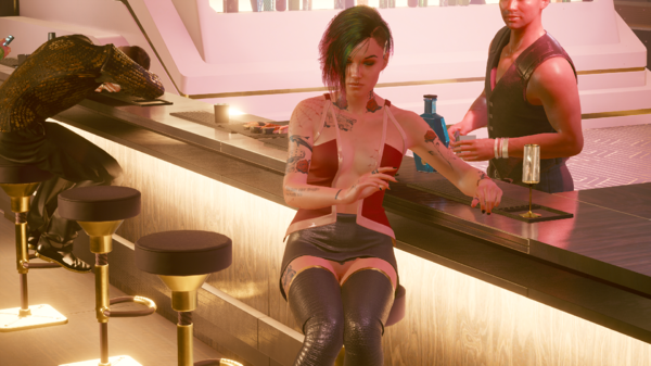 Джуди от чего то захмелела.