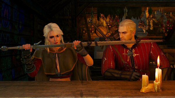 Цири получила от Геральта подарок ;)