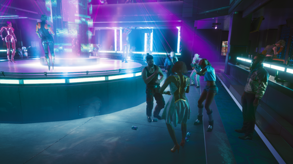 Ви танцует снова с той же, понравившейся ему девушкой.