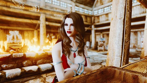 Девица в таверне.. SkyrimSE (сборка 6.0)