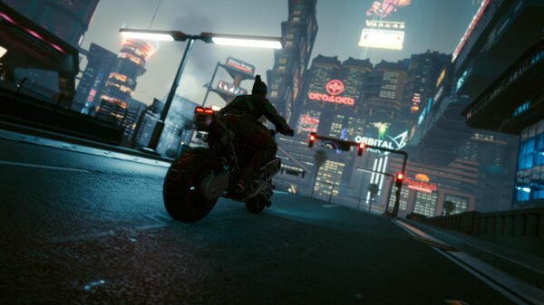 ВИ на мотике ночью..