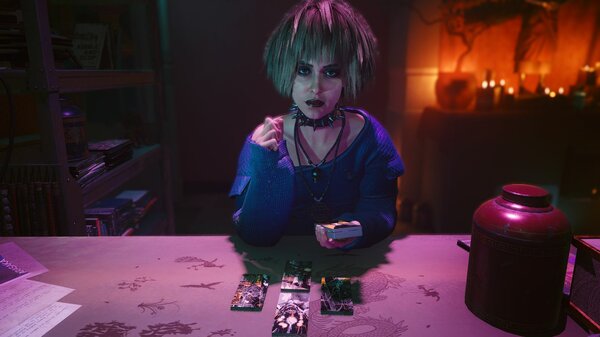 Мисти раскинула колоду таро. Cyberpunk 2077