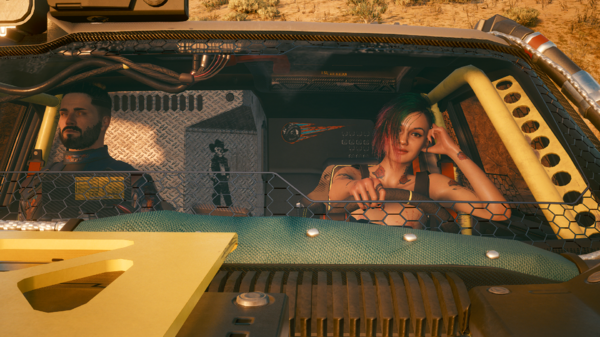 Джуди довольна, что Ви поехал из Найт-Сити с ней.