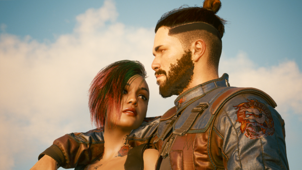 Джуди и Ви перед закатом.