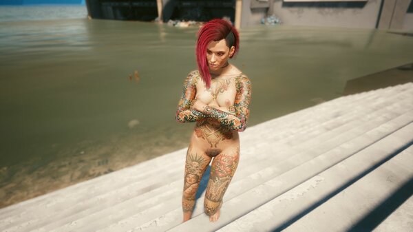 Прохладно после купания.. Cyberpunk 2077
