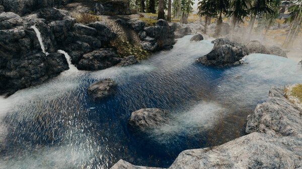 Горная река.. Skyrim SE (сборка 7.0)