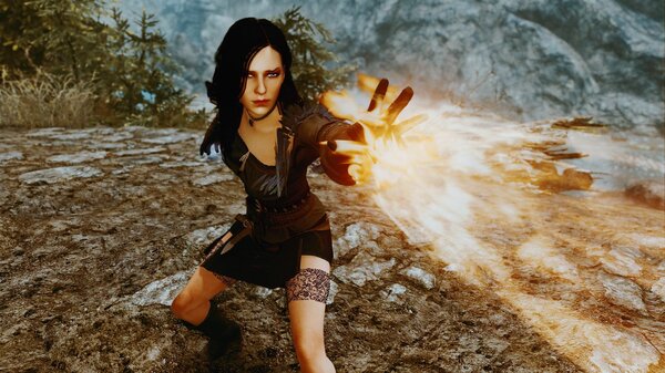 Йенн с магией огня.. Skyrim SE (сборка 7.0)