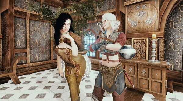 Цири шутит над Йенн, что та одела наряд..