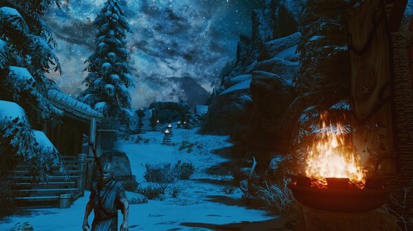 НОЧЬ в Виндхельме.. SkyrimSE (сборка 6.0)