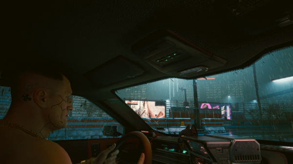 Джеки катает Ви по ночному городу.