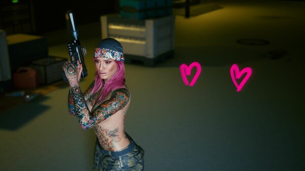 Тату в моде Найтсити. Cyberpunk 2077