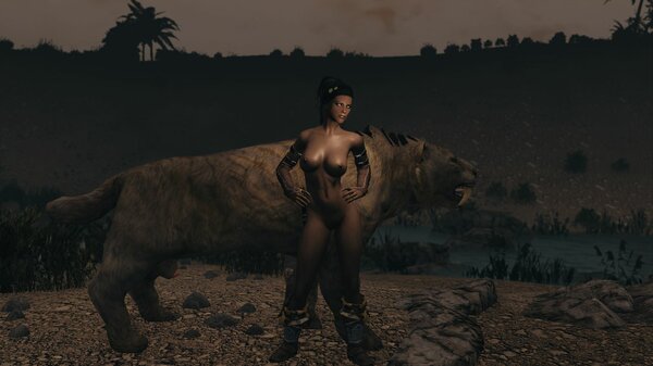 Дориана и саблезуб.. Skyrim SE (Тропики 7.0)