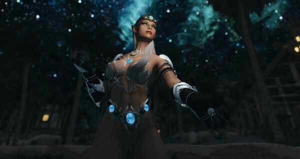 Эллайна под звездным небом..