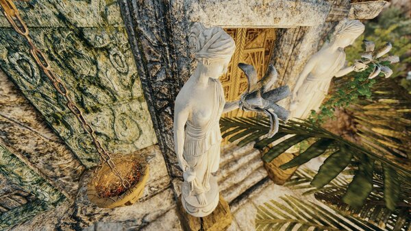 Вход в храм Дибеллы. Skyrim SE (Тропики 7.0)