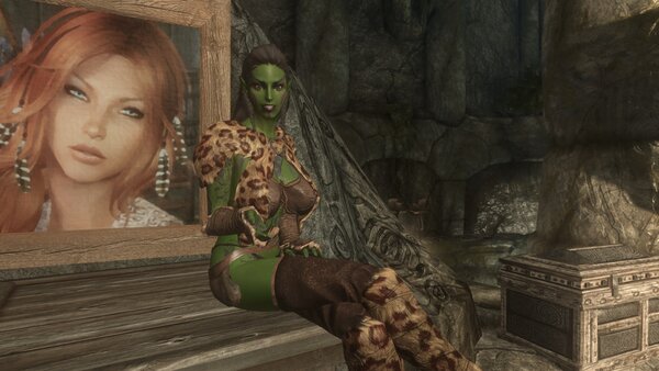 TESV Аори немного обустроила пещеру