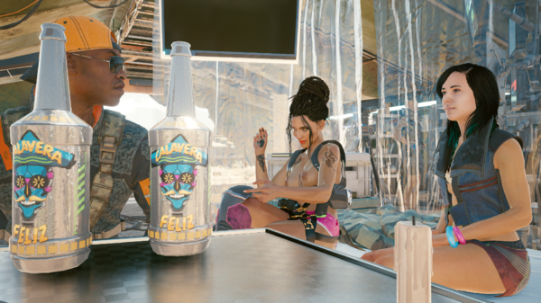 Захмелевшая Панам, что-то хочет (может быть любви?).