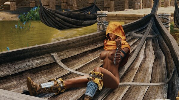 В лодке.. Skyrim SE (Тропики 7.0)