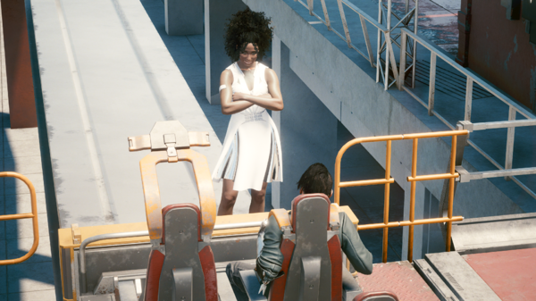 Обновлённая Ви в новом белом платье.