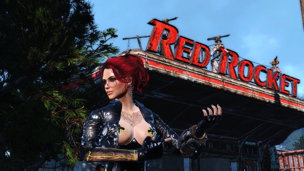 Вамп рядом с Красной Ракетой. Fallout-4 (Сборка 7.0)