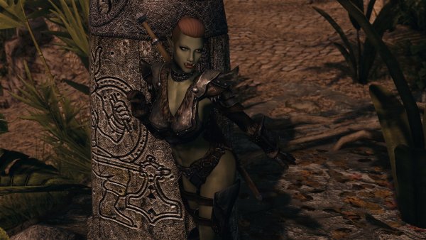 Орчер у камня Воина.. Skyrim SE (Тропики 7.0)
