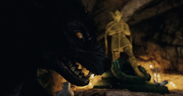 Желтые глаза у вервольфов.. Skyrim SE (Тропики 7.0)