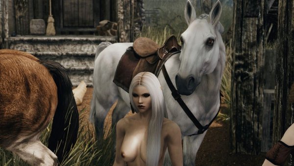 ЭЛЛАЙНА в конюшнях.. SKYRIM AE (сборка 10)