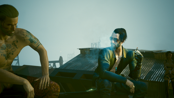 Ви, Джонни и Джуди над погребённым телом Сильверхенда.