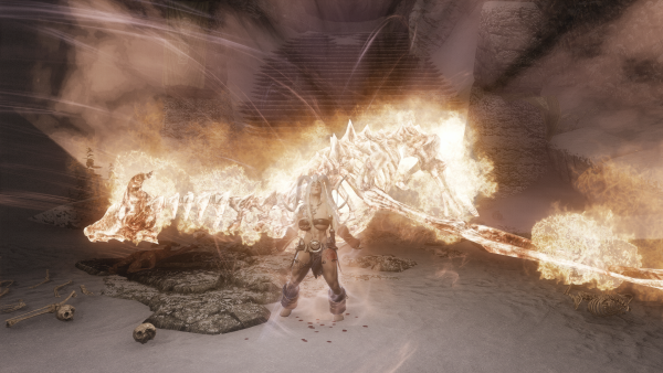 Skyrim. Поглощение души дракона в полете)