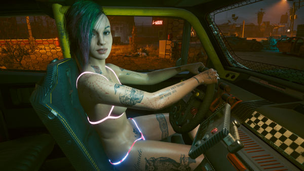 Милая Джуди в Панамской машине.