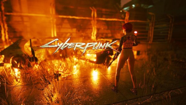 Одна из моих обложек на Cyberpunk 2077