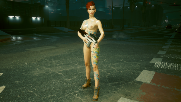 Под проливным дождём.