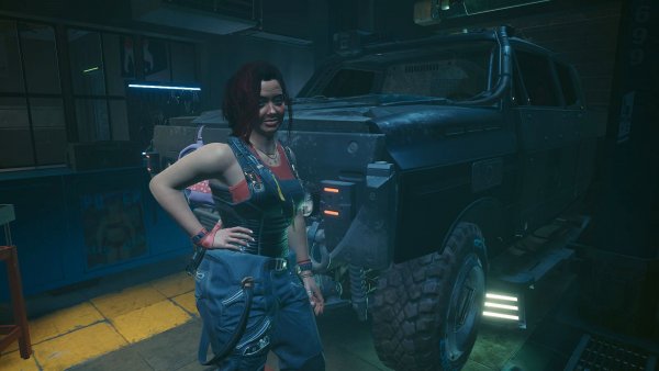 Клэр в гараже.. Cyberpunk 2077