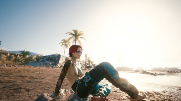 На диком пляже.. Cyberpunk 2077
