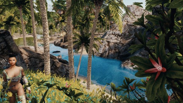 Речной пейзаж.. Skyrim SE (Тропики 7.0)