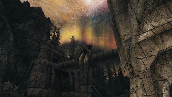 Ночной пейзаж Солстейма.. SKYRIM AE (сборка 10)