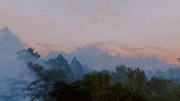 Выскогорный пейзаж.. Skyrim SE (сборка 11)