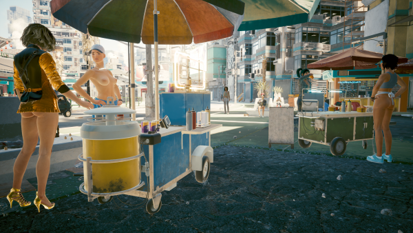 Ви заинтересовалась пышными формами продавщицы.